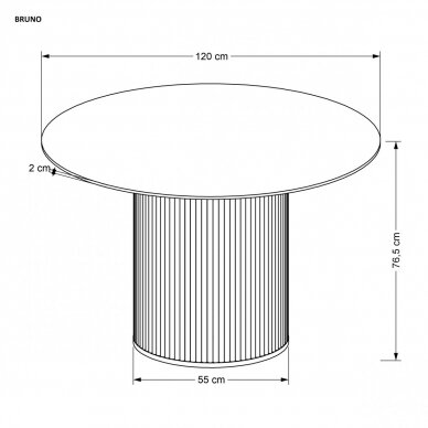 BRUNO apvalus marmuro valgomojo stalas 2