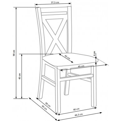 DARIUSZ 2 sanoma ąžuolo spalvos kėdė 2
