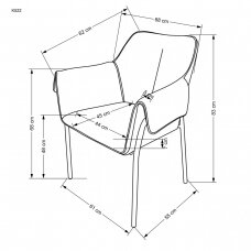 K522 pilka kėdė