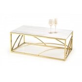 UNIVERSE 2, coffee table, white marble / gold